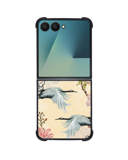 Android Flip / Fold Leather Grip - Oil Painting Birds