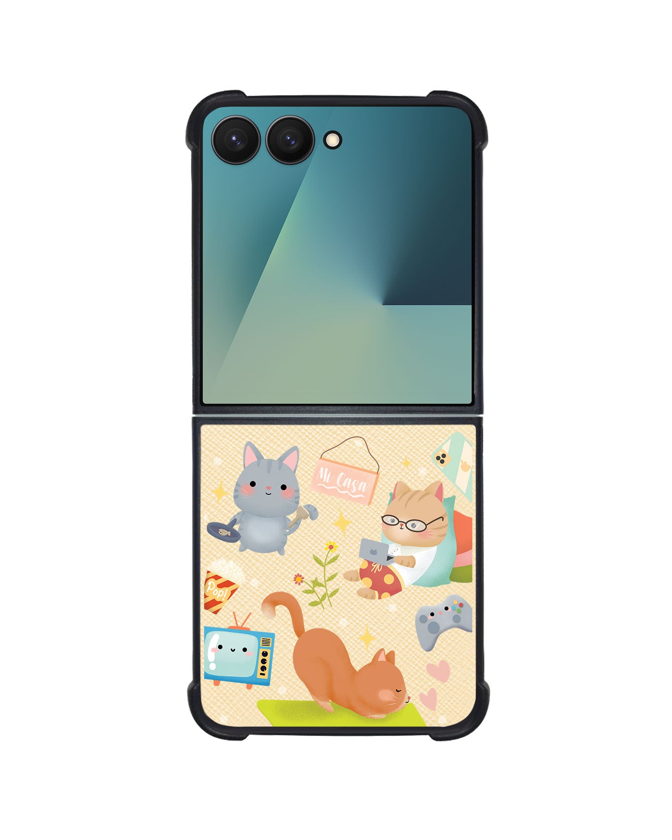 Android Flip / Fold Leather Grip - Stay Home