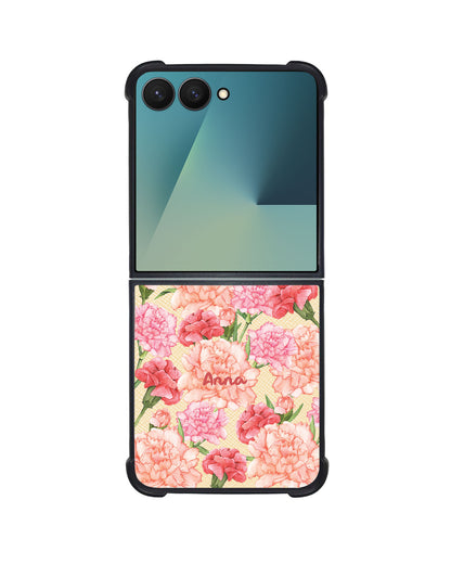 Android Flip / Fold Leather Grip - January Carnation