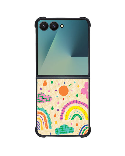 Android Flip / Fold Leather Grip - Rainbow