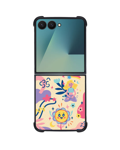 Android Flip / Fold Leather Grip - Heather