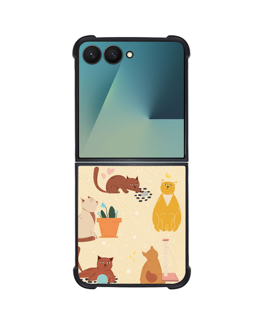 Android Flip / Fold Leather Grip - Playful Cat