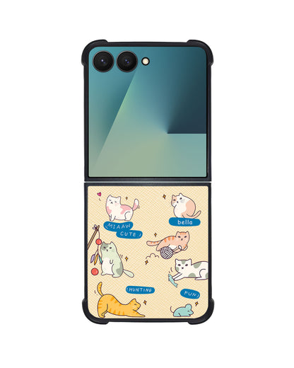 Android Flip / Fold Leather Grip - Playful Cat 2.0