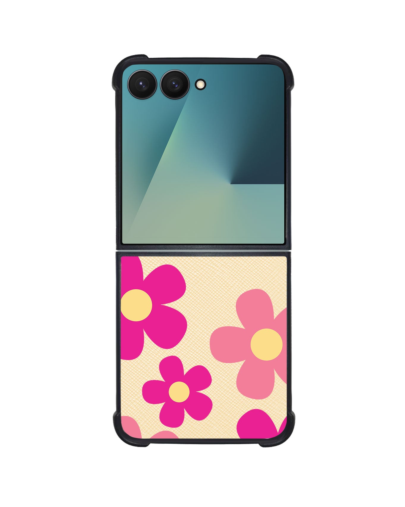Android Flip / Fold Leather Grip - Daisy Delight