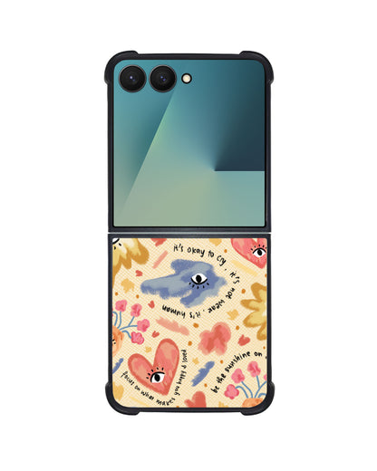 Android Flip / Fold Leather Grip - Abstract Lovers