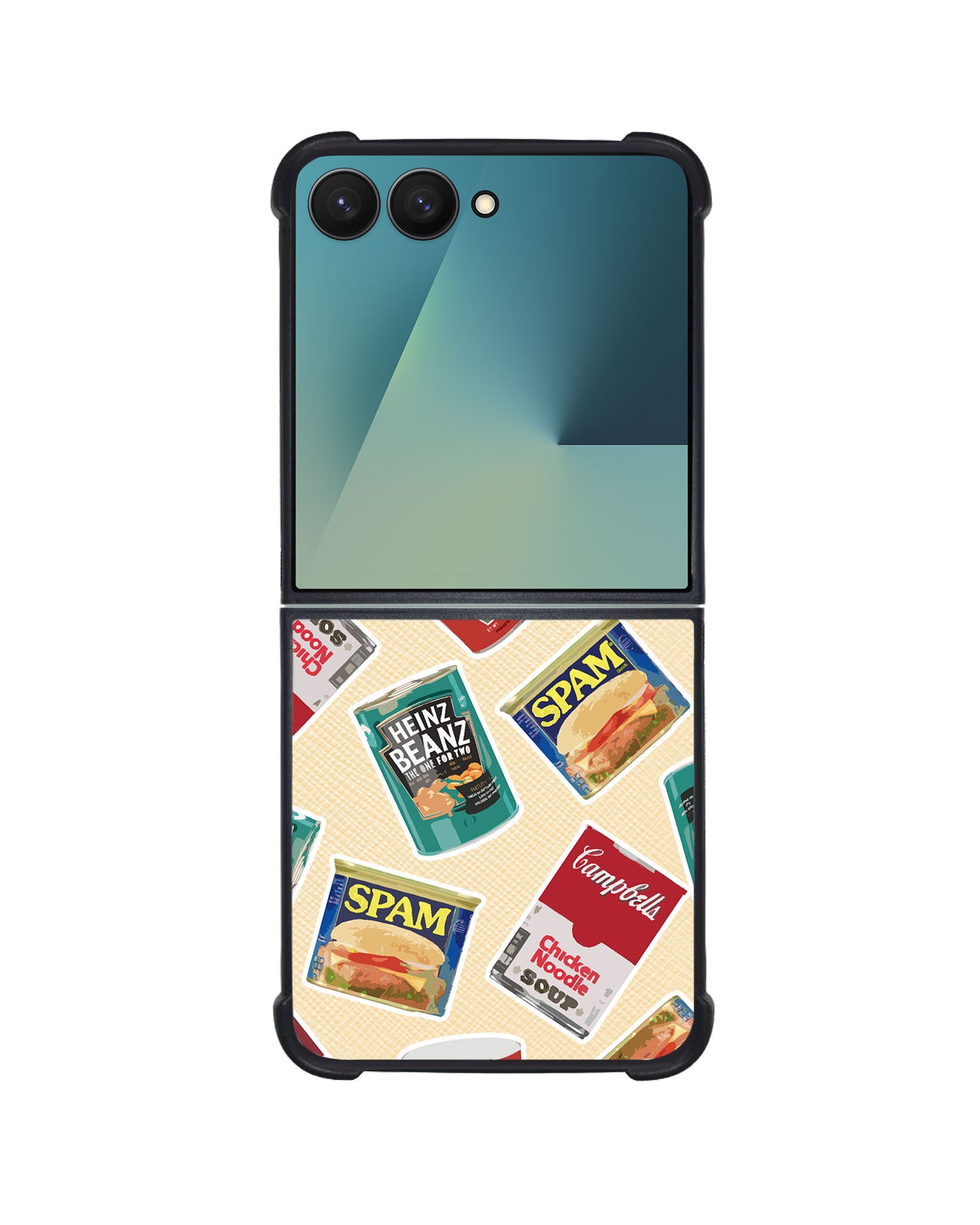 Android Flip / Fold Leather Grip - Tinned Food
