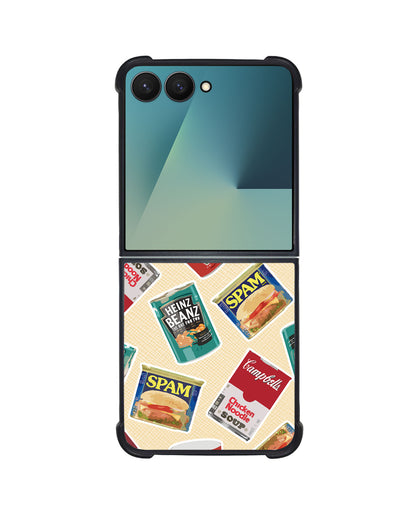 Android Flip / Fold Leather Grip - Tinned Food