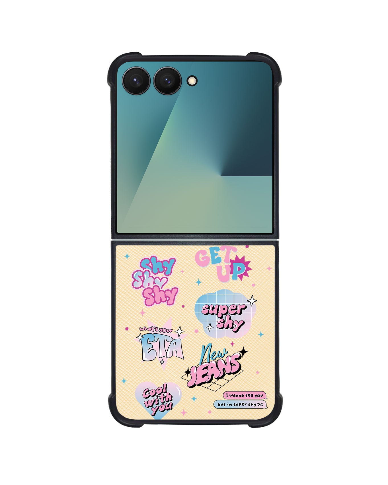 Android Flip / Fold Leather Grip - New Jeans Super Shy