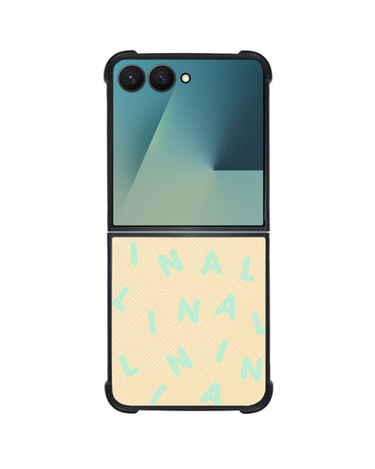 Android Flip / Fold Leather Grip - CUSTOM MONOGRAM 2.0 Tosca