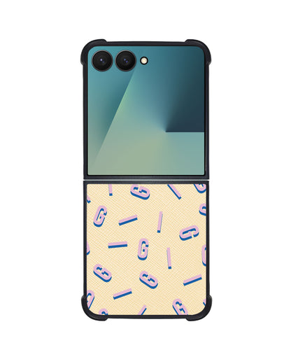 Android Flip / Fold Leather Grip - CUSTOM MONOGRAM 1.0 Cotton Candy