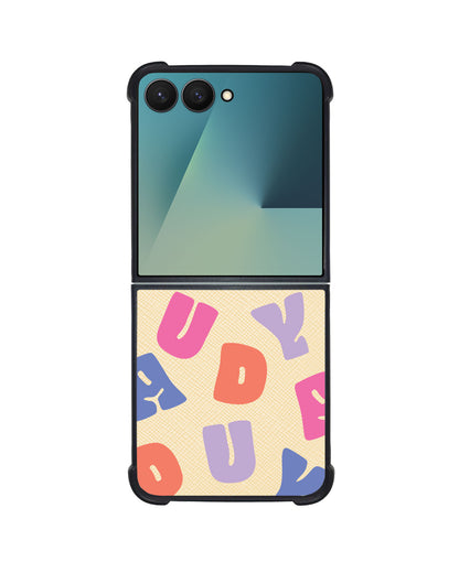 Android Flip / Fold Leather Grip - Chubby Monogram