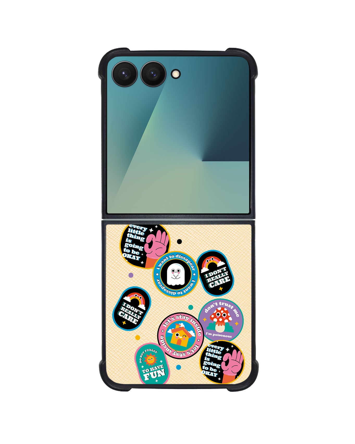Android Flip / Fold Leather Grip - Monster Sticker Pack