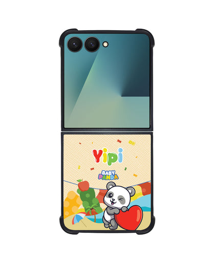 Android Flip / Fold Leather Grip - Yipi Baby Panda