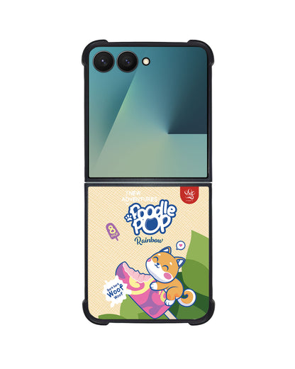 Android Flip / Fold Leather Grip - Poodle Pop