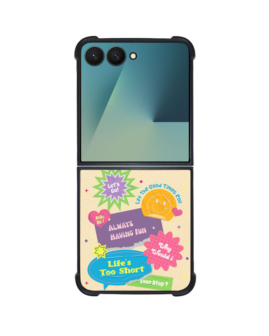 Android Flip / Fold Leather Grip - Life's Too Short