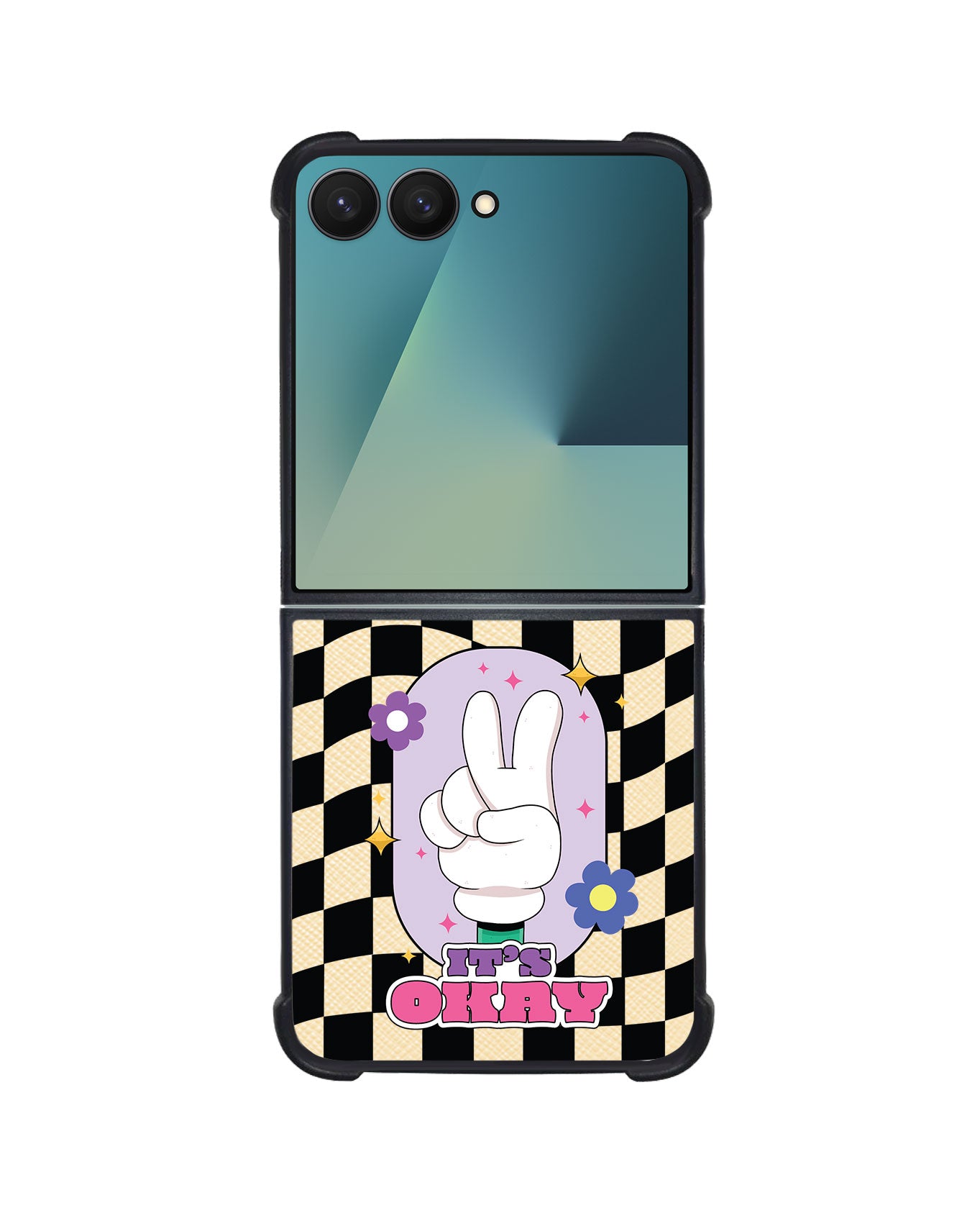 Android Flip / Fold Leather Grip - It's OK