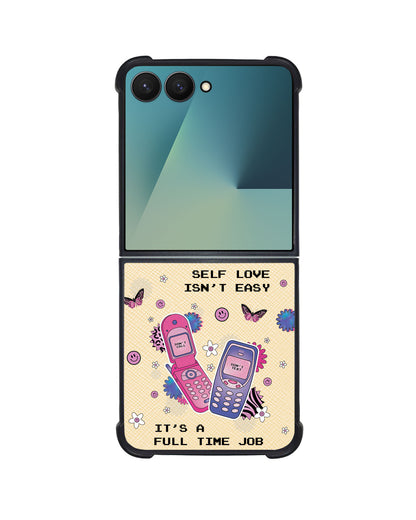 Android Flip / Fold Leather Grip - Busy Love Myself