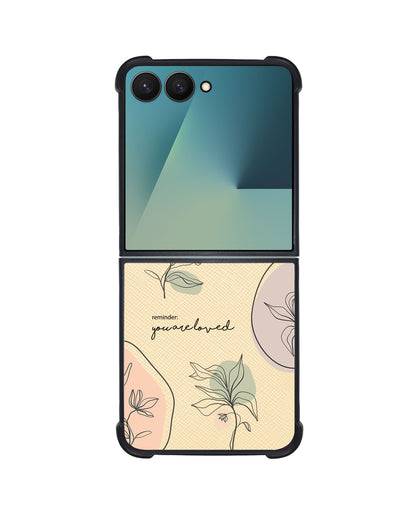 Android Flip / Fold Leather Grip - Sketchy Flower