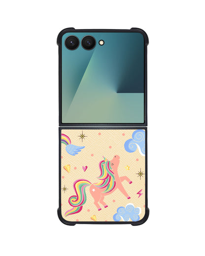 Android Flip / Fold Leather Grip - Pegasus in Fairytale