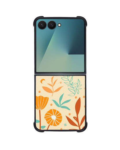 Android Flip / Fold Leather Grip - Autumn Botanical