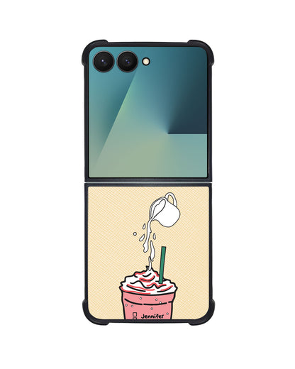 Android Flip / Fold Leather Grip - Raspberry Frappe