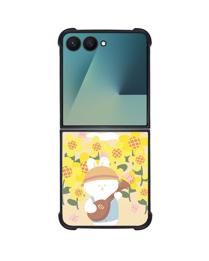 Android Flip / Fold Leather Grip - Bunny Ukulele