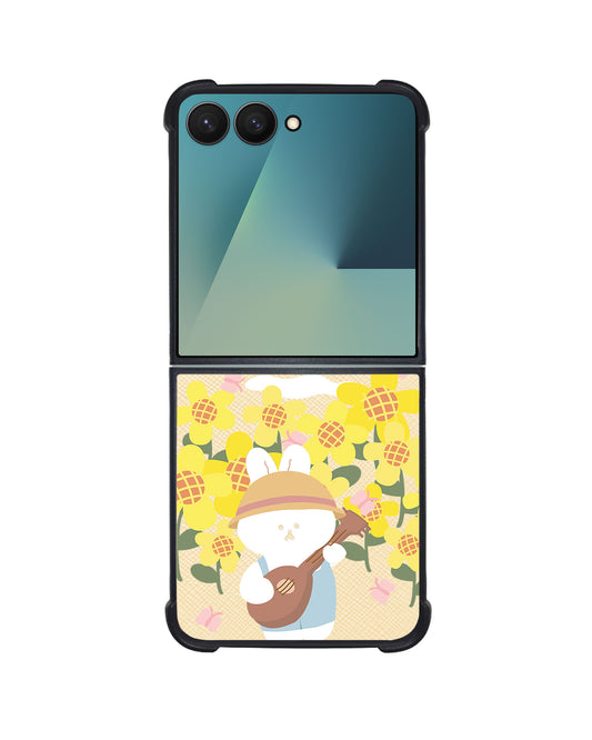 Android Flip / Fold Leather Grip - Bunny Ukulele