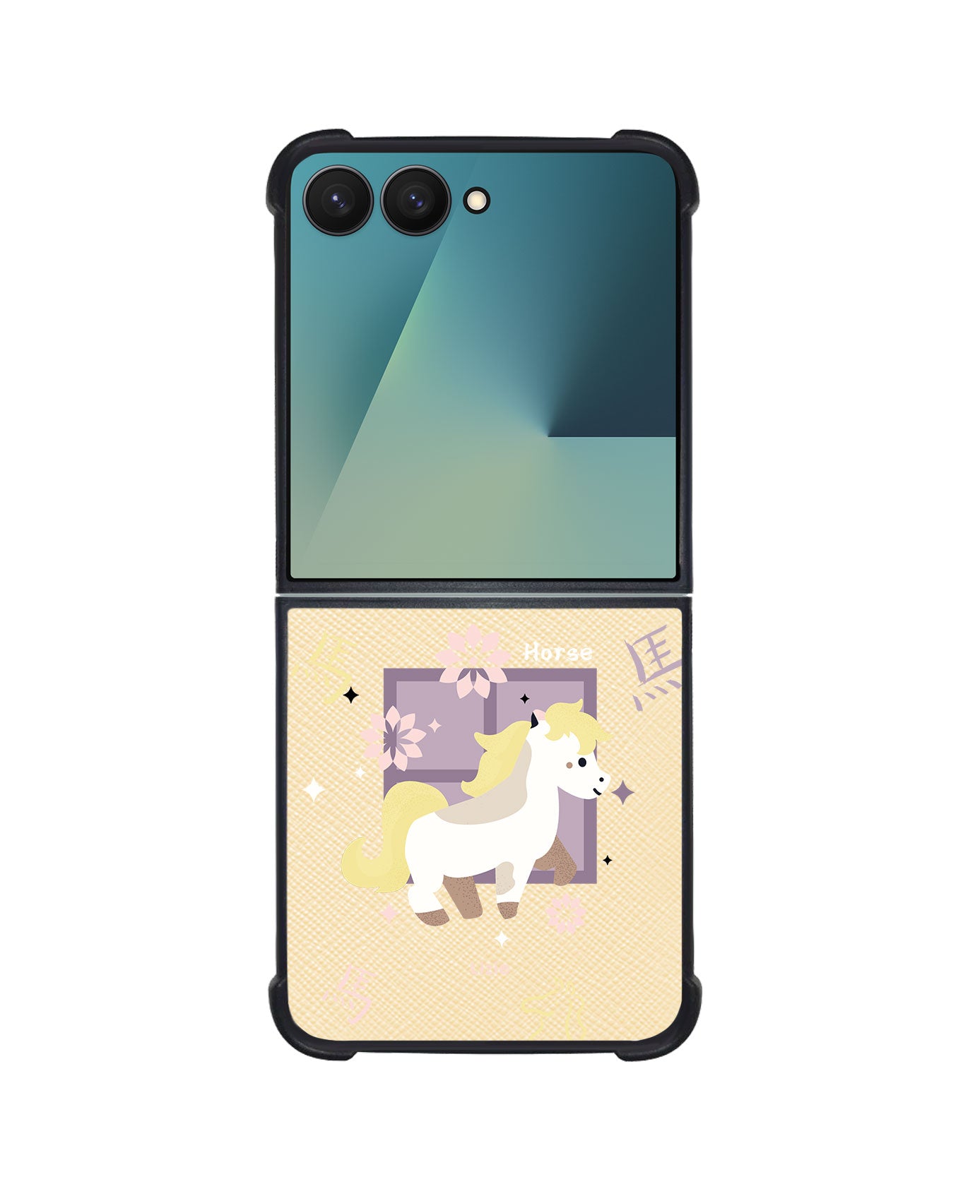 Android Flip / Fold Leather Grip - Horse (Chinese Zodiac / Shio)