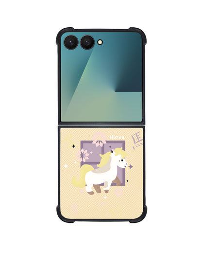 Android Flip / Fold Leather Grip - Horse (Chinese Zodiac / Shio)