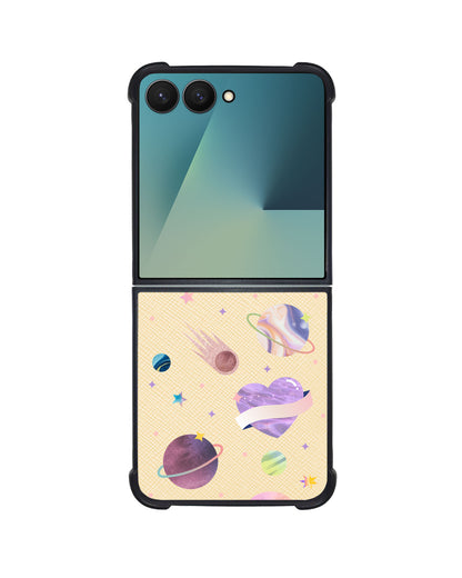 Android Flip / Fold Leather Grip - Pink Planet