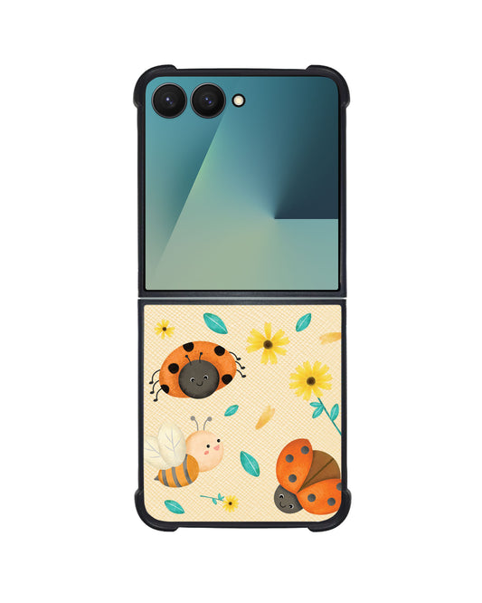 Android Flip / Fold Leather Grip - Lady Bug & Bee