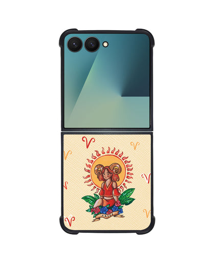 Android Flip / Fold Leather Grip - Aries