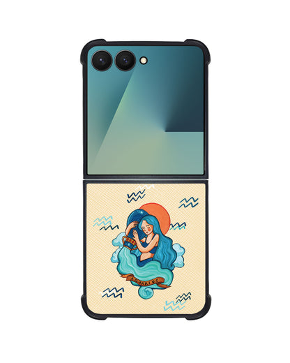 Android Flip / Fold Leather Grip - Aquarius