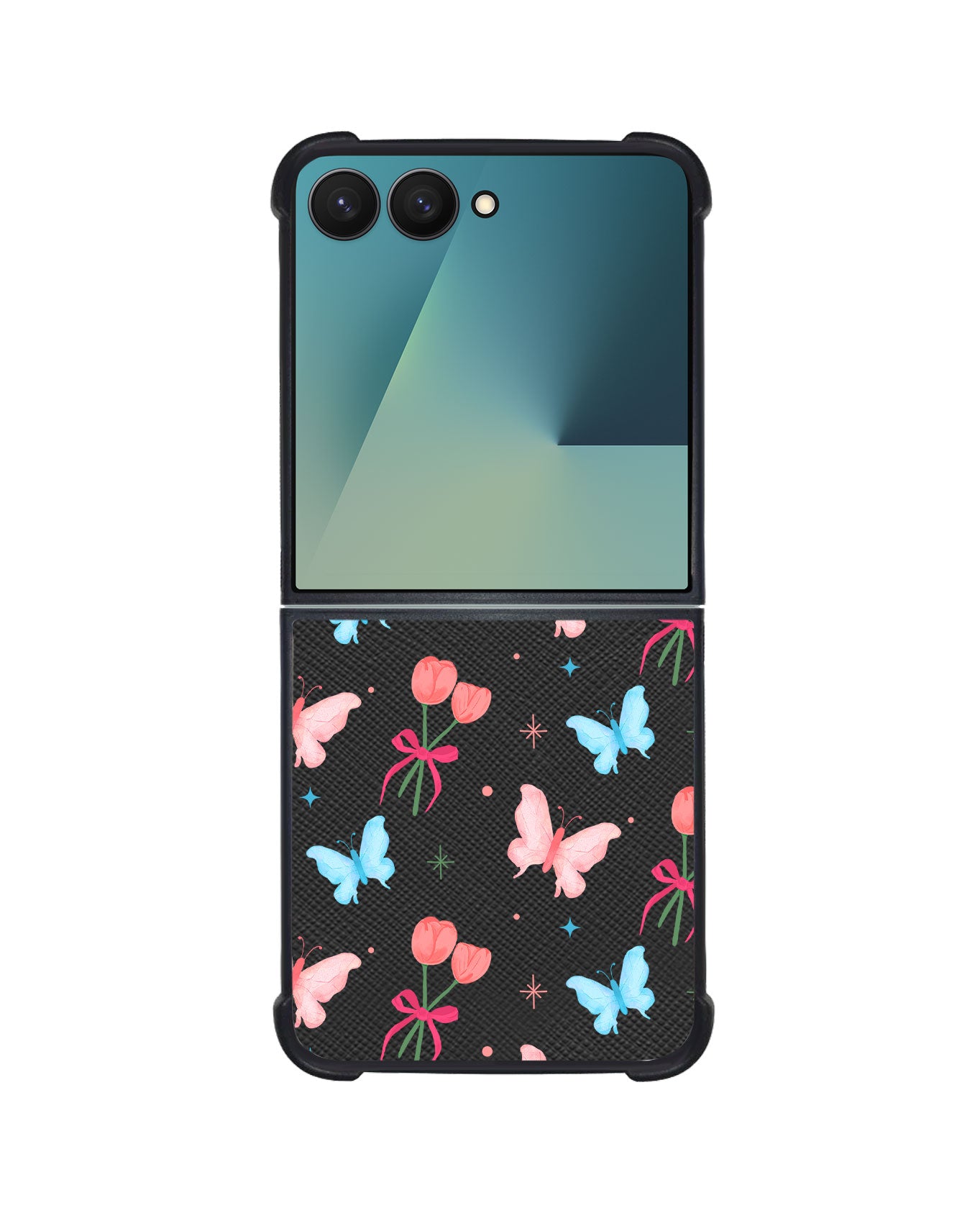 Android Flip / Fold Leather Grip - Coquette Butterfly