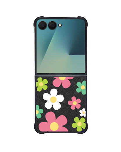 Android Flip / Fold Leather Grip - Daisy Wild