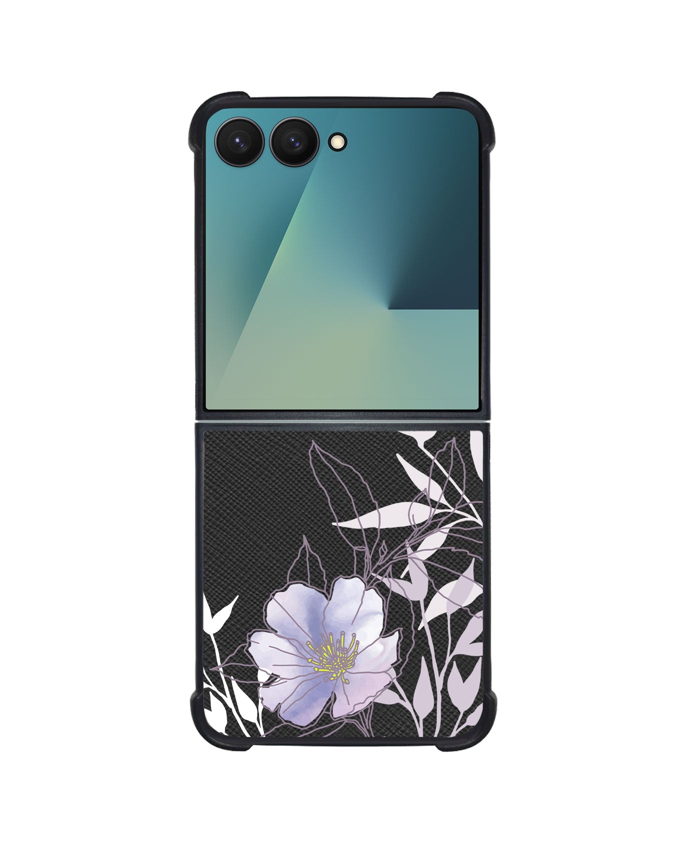 Android Flip / Fold Leather Grip - Purple Lily