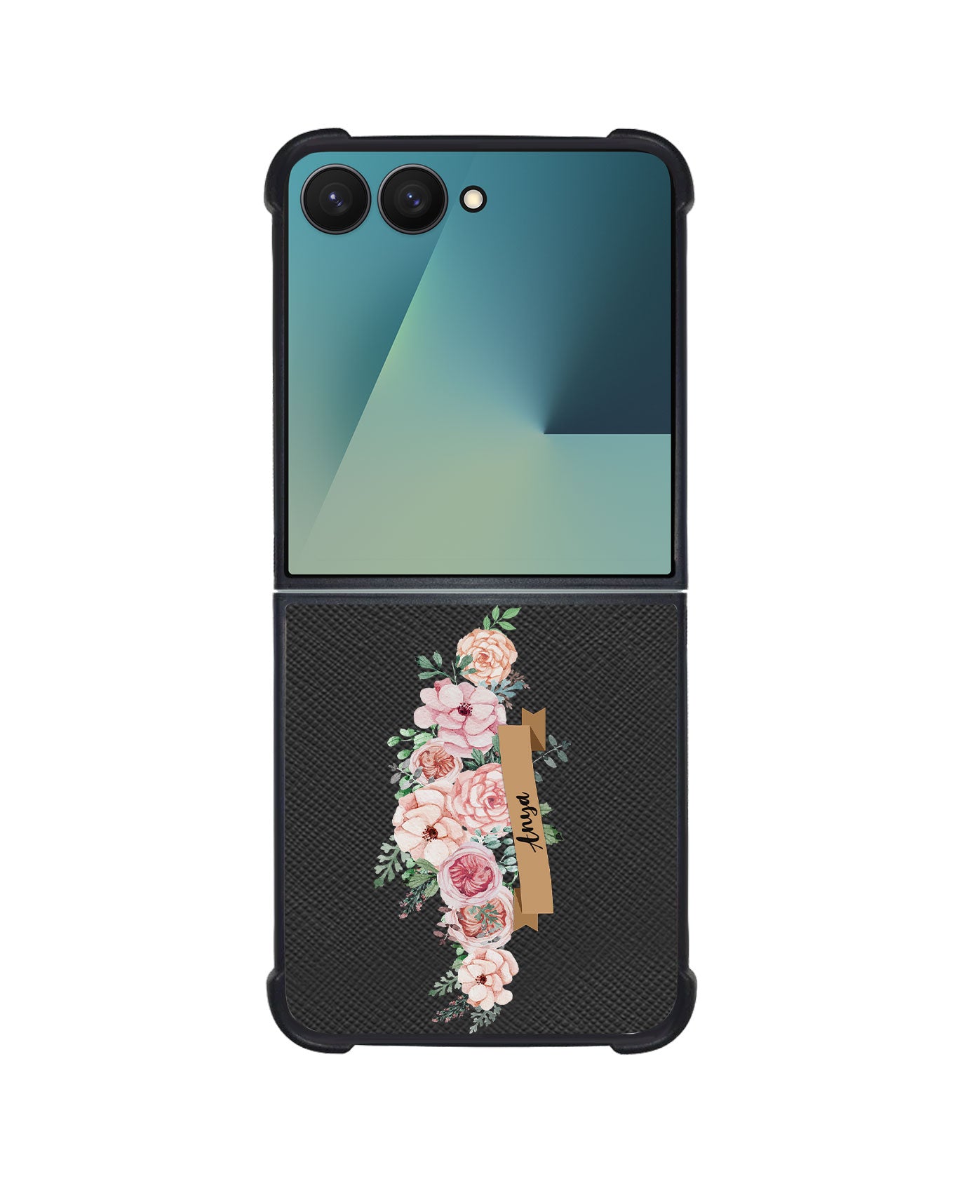 Android Flip / Fold Leather Grip - Peony