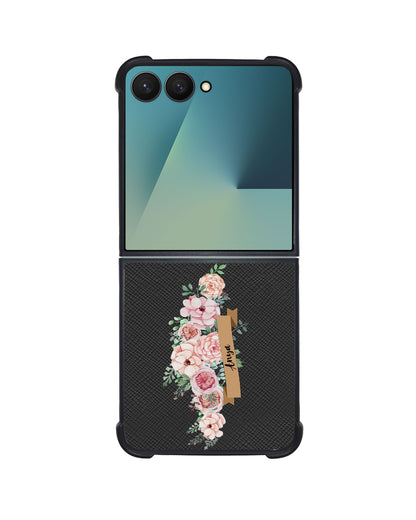 Android Flip / Fold Leather Grip - Peony