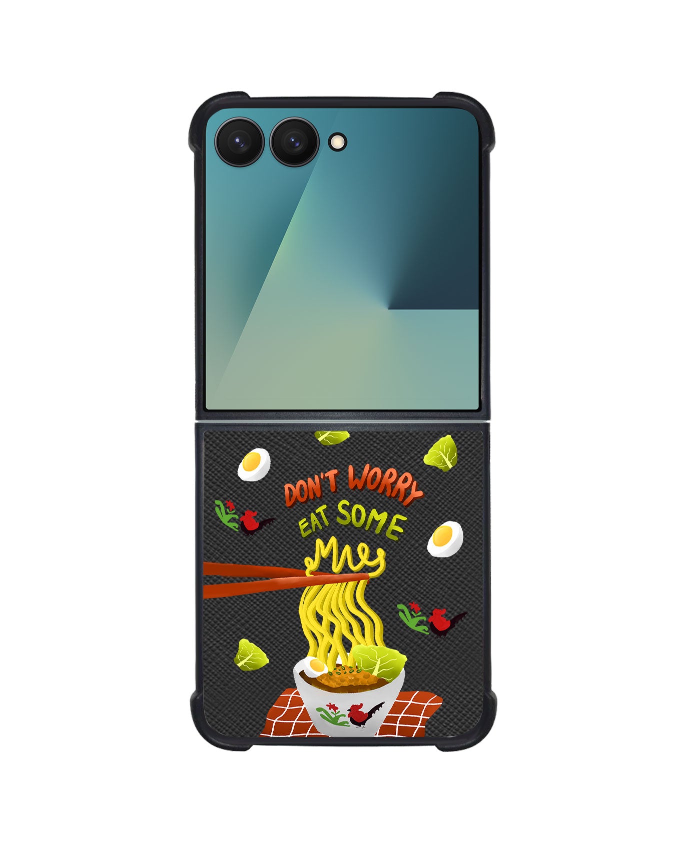 Android Flip / Fold Leather Grip - Go Eat Some Mie