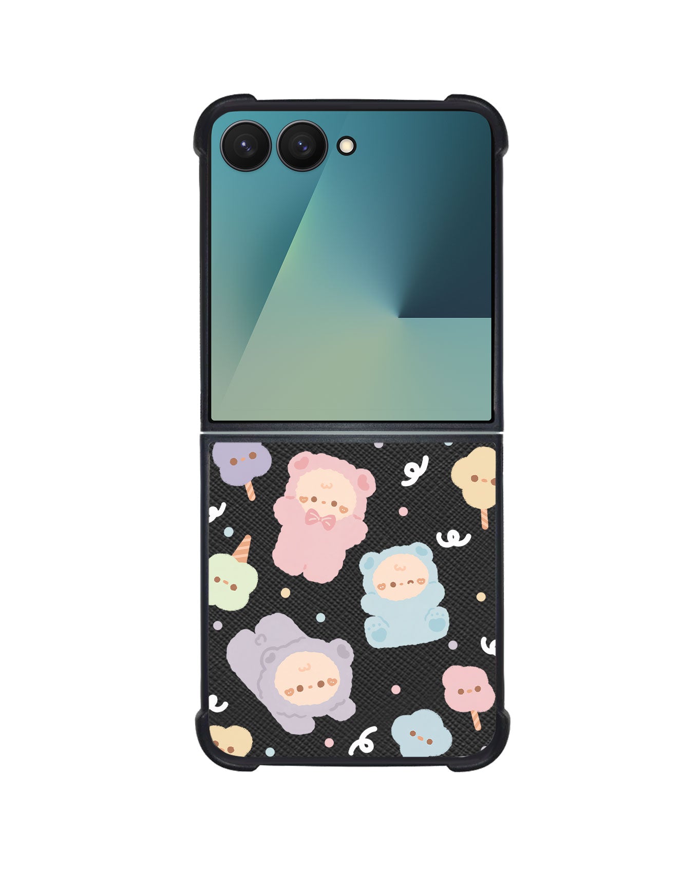 Android Flip / Fold Leather Grip - Cotton Teddy