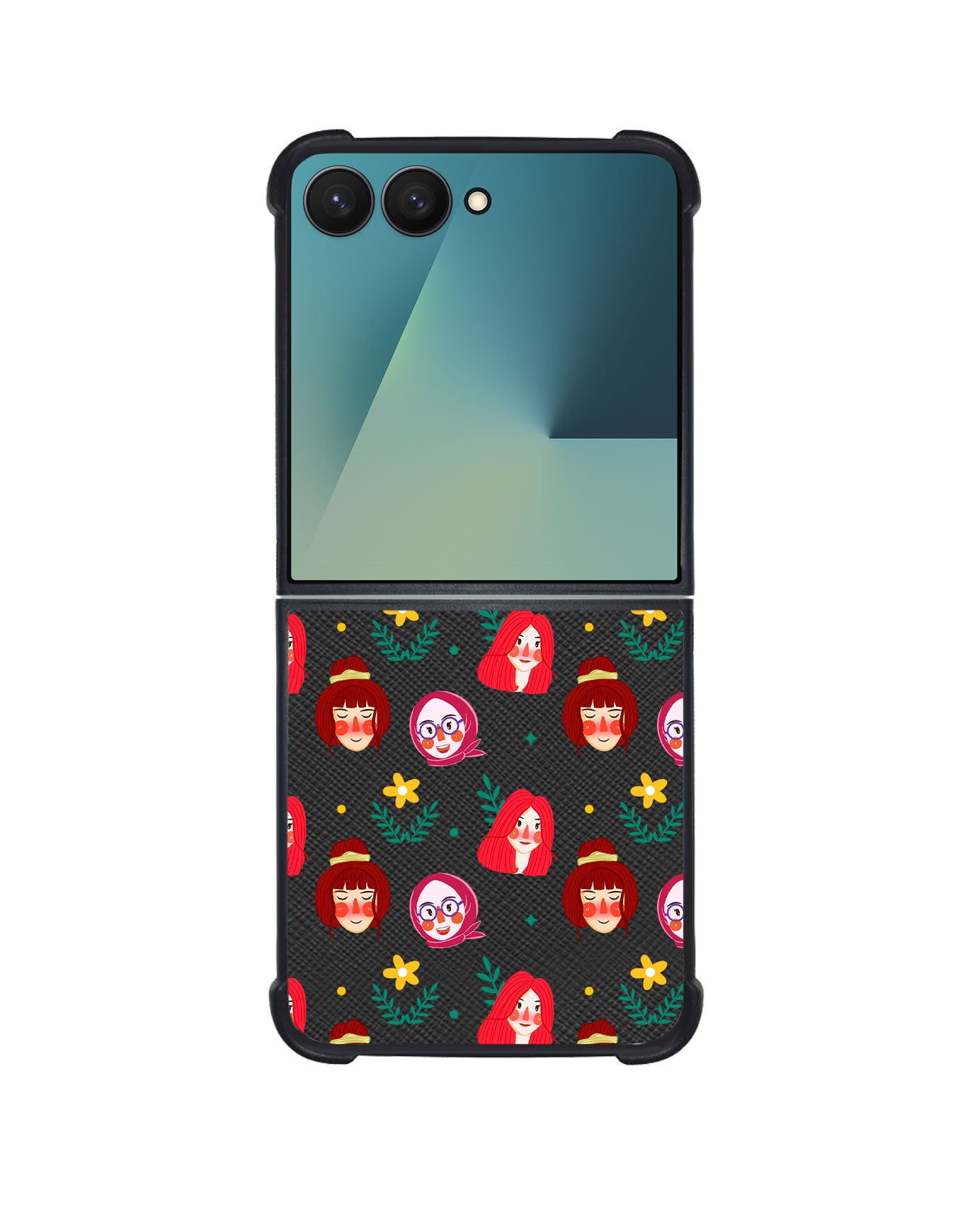 Android Flip / Fold Leather Grip - Lovely Faces