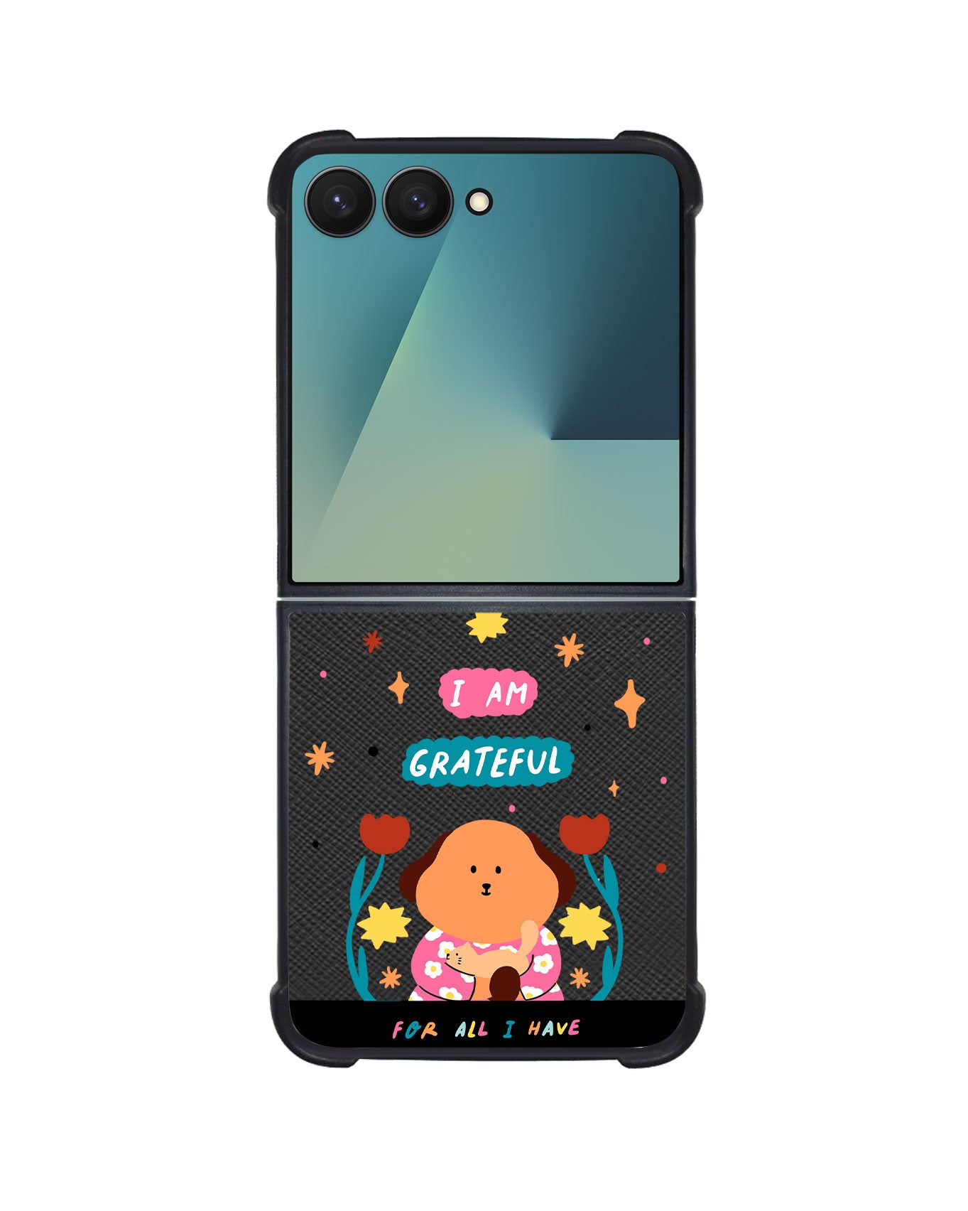 Android Flip / Fold Leather Grip - Kiku and the Cat