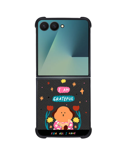 Android Flip / Fold Leather Grip - Kiku and the Cat