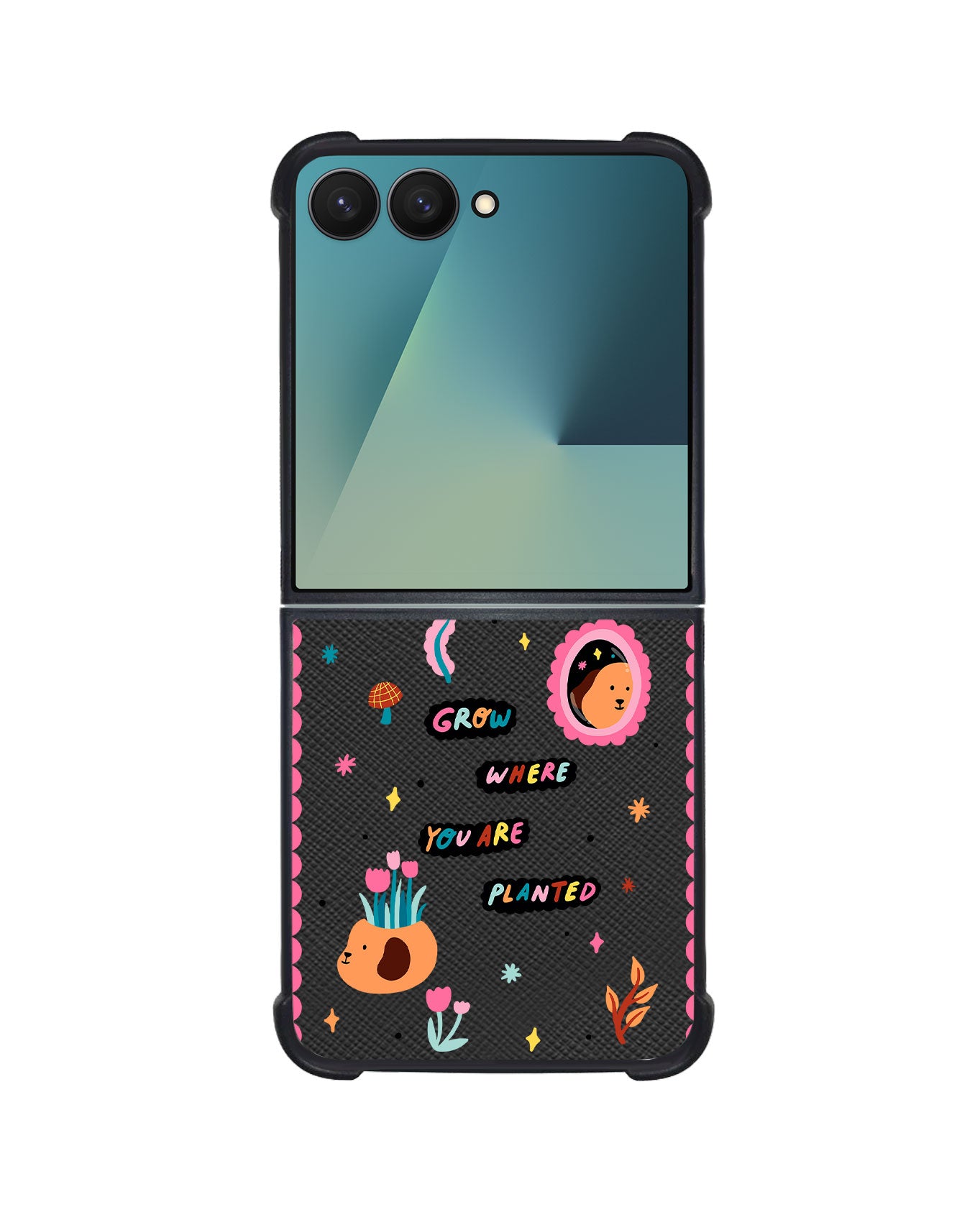 Android Flip / Fold Leather Grip - Grow Where You are Planted