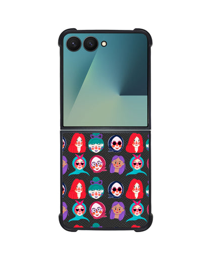 Android Flip / Fold Leather Grip - Cute Sweety Faces