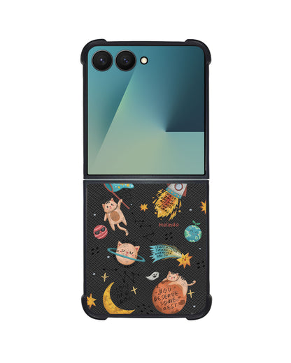 Android Flip / Fold Leather Grip - Spaceship