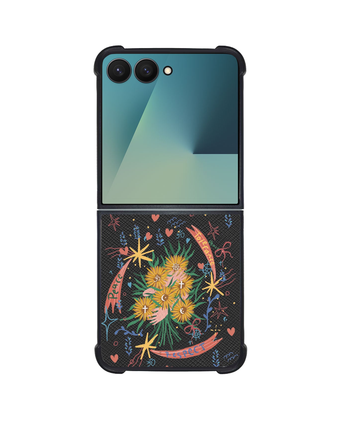 Android Flip / Fold Leather Grip - Peace