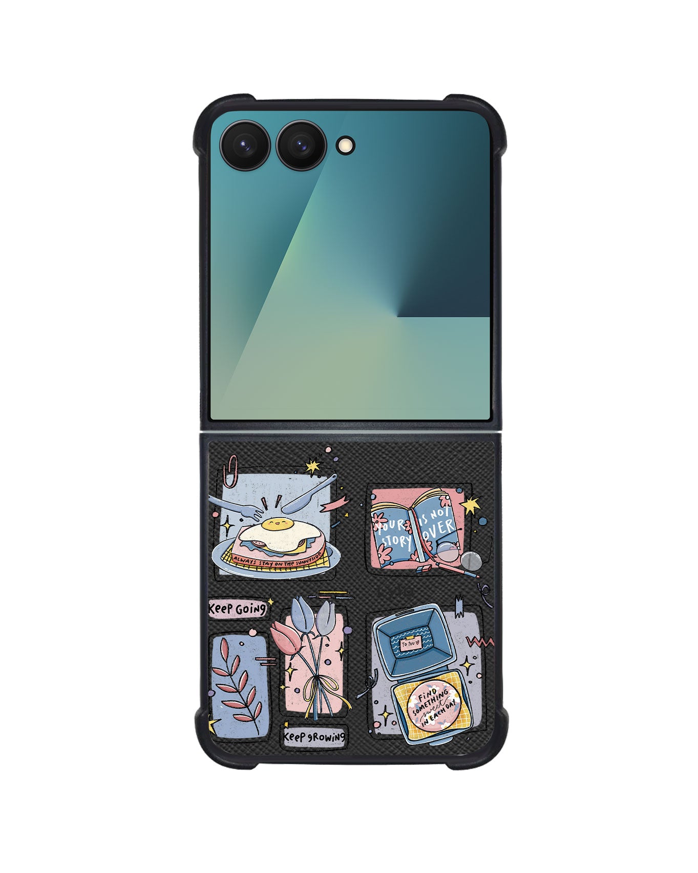 Android Flip / Fold Leather Grip - Grow (Sunnysidearteu)