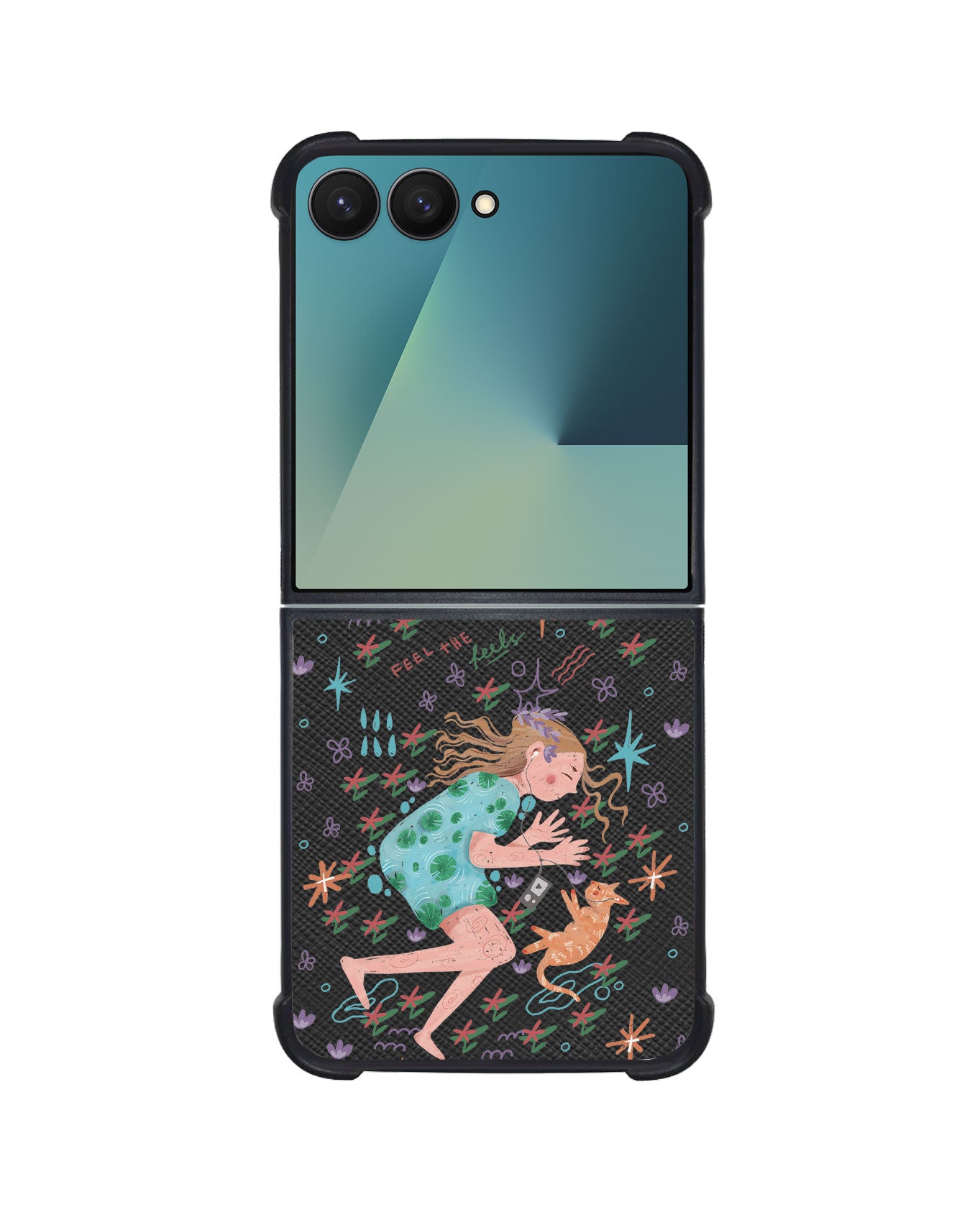 Android Flip / Fold Leather Grip - Feel the Feels