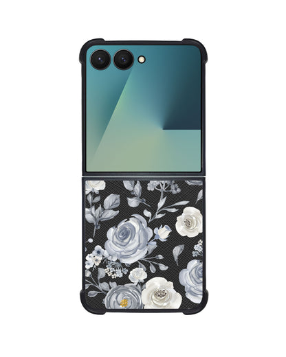 Android Flip / Fold Leather Grip - Blue Flower